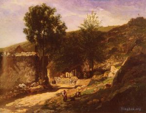 Artist Charles-François Daubigny's Work - Entree De Village