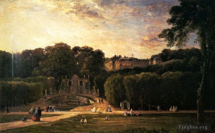 Charles-François Daubigny Oil Painting - Fracois The Park At St Cloud