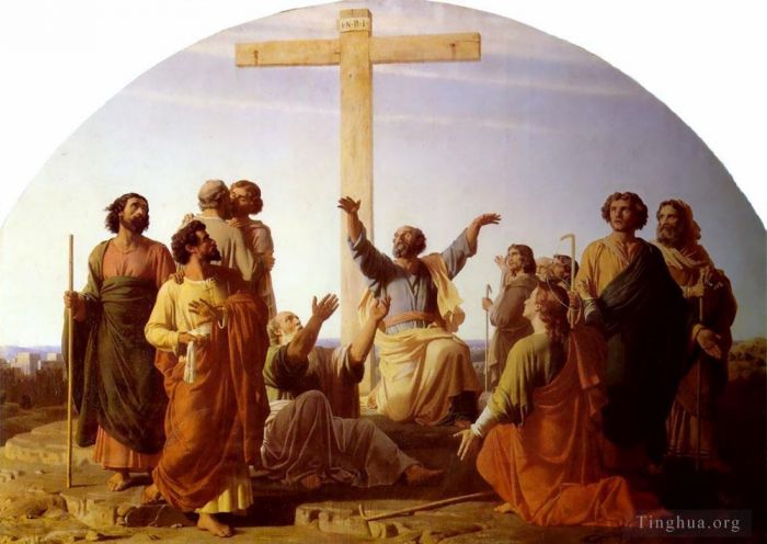 Charles Gleyre Oil Painting - Le Depart des apotres allant precher lEvangile