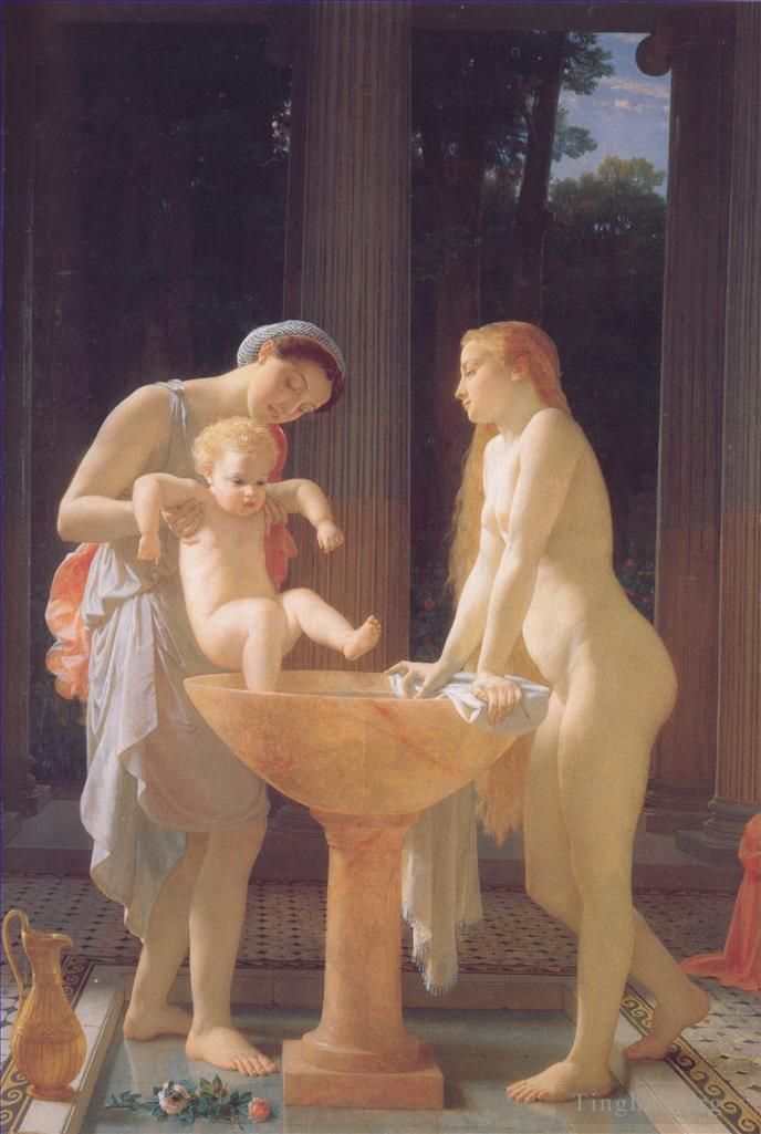 Charles Gleyre Oil Painting - The Bath nude