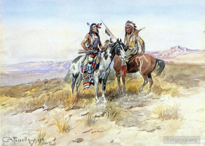 Charles Marion Russell Various Paintings - On the Prowl