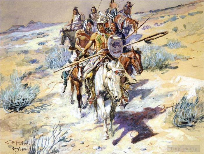 Charles Marion Russell Various Paintings - Return of the Warriors