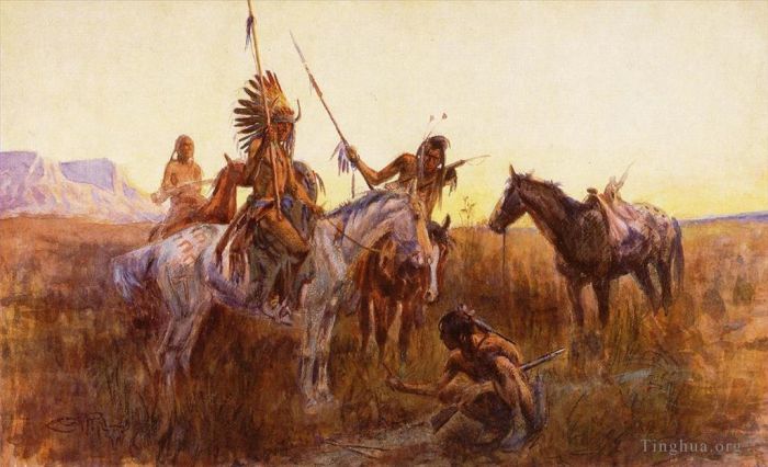 Charles Marion Russell Various Paintings - The Lost Trail