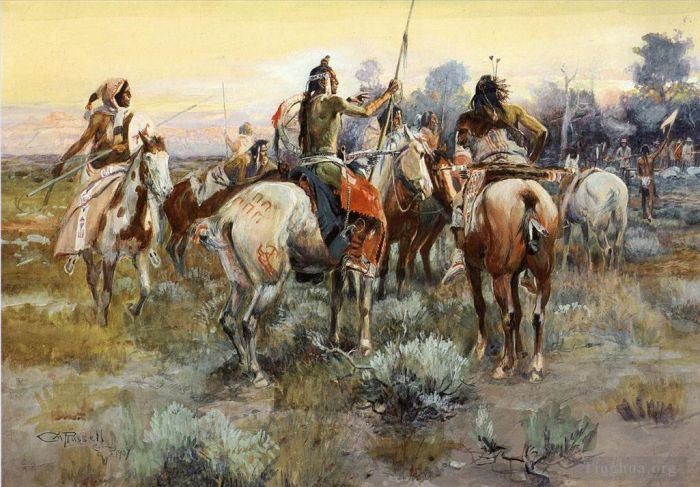 Charles Marion Russell Various Paintings - The Truce