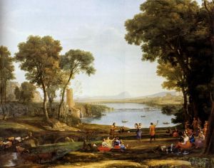 Artist Claude Lorrain's Work - Landscape With The Marriage Of Isaac And Rebekah