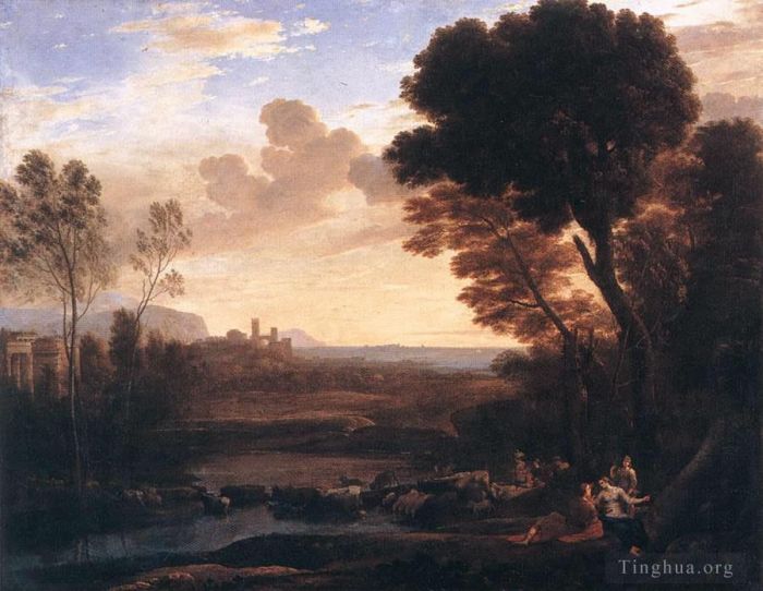 Claude Lorrain Oil Painting - Landscape with Paris and Oenone