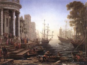 Artist Claude Lorrain's Work - Seaport with the Embarkation of Saint Ursula