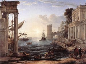 Artist Claude Lorrain's Work - Seaport with the Embarkation of the Queen of Sheba