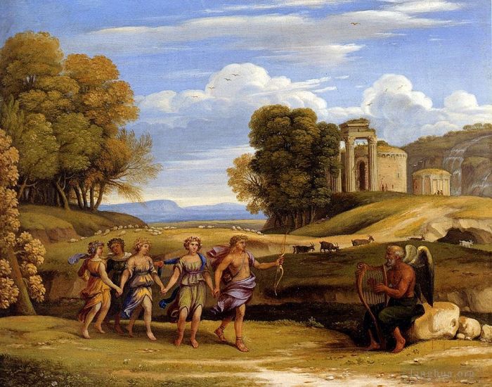 Claude Lorrain Oil Painting - The Dance Of The Seasons