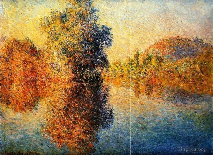 Claude Monet Oil Painting - 4 Morning on the Seine