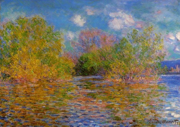Claude Monet Oil Painting - 4 The Seine near Giverny