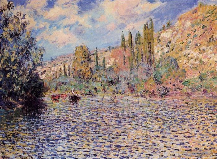 Claude Monet Oil Painting - 5 The Seine at Vetheuil