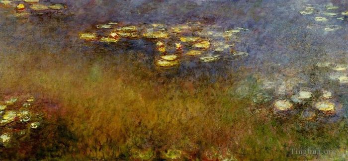 Claude Monet Oil Painting - Agapanthus center panel