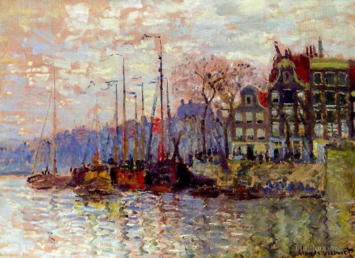 Claude Monet Oil Painting - Amsterdam