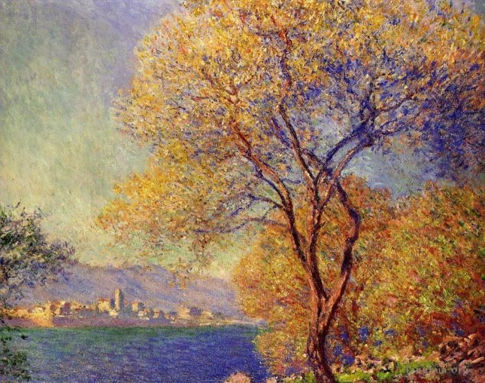 Claude Monet Oil Painting - Antibes Seen from the Salis Gardens II