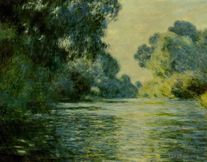 Claude Monet Oil Painting - Arm of the Seine at Giverny