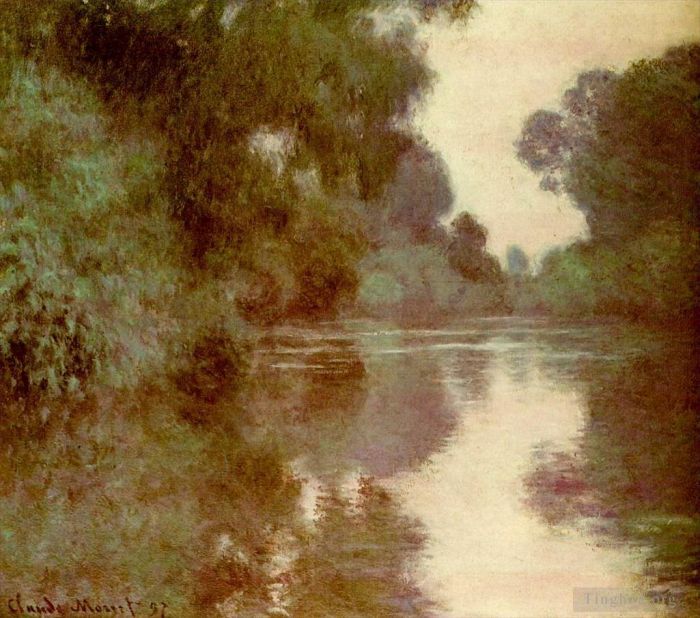 Claude Monet Oil Painting - Morning on the Seine near Giverny