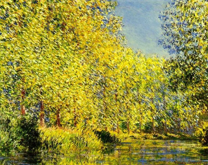 Claude Monet Oil Painting - Bend in the River Epte