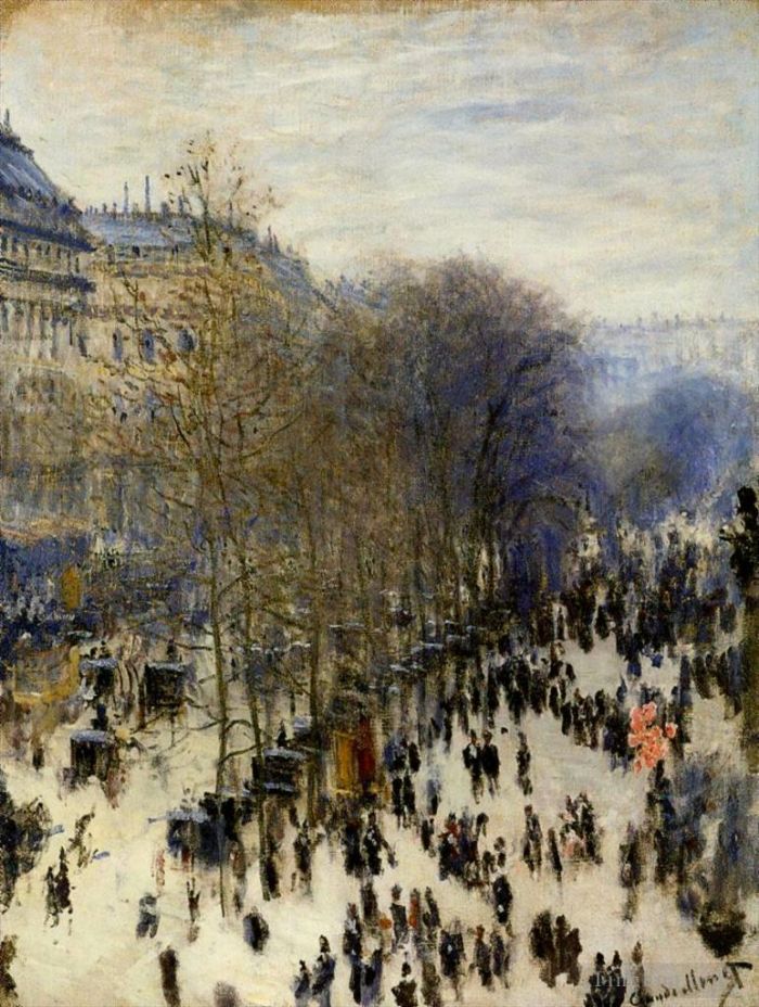 Claude Monet Oil Painting - Boulevard of Capucines