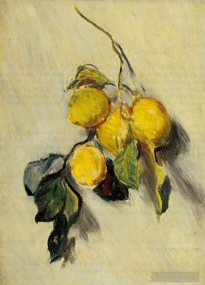 Claude Monet Oil Painting - Branch of Lemons