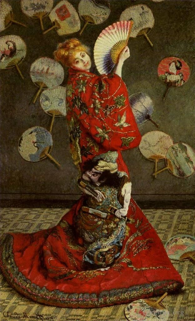 Claude Monet Oil Painting - Camille Monet in Japanese Costume