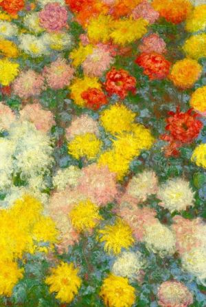 Artist Claude Monet's Work - Chrysanthemums III