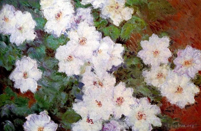 Claude Monet Oil Painting - Clamatis