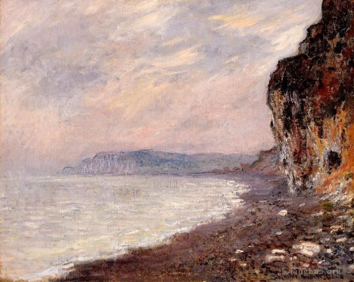 Claude Monet Oil Painting - Cliffs at Pourville in the Fog