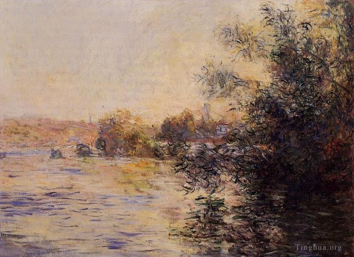Claude Monet Oil Painting - Evening Effect of the Seine