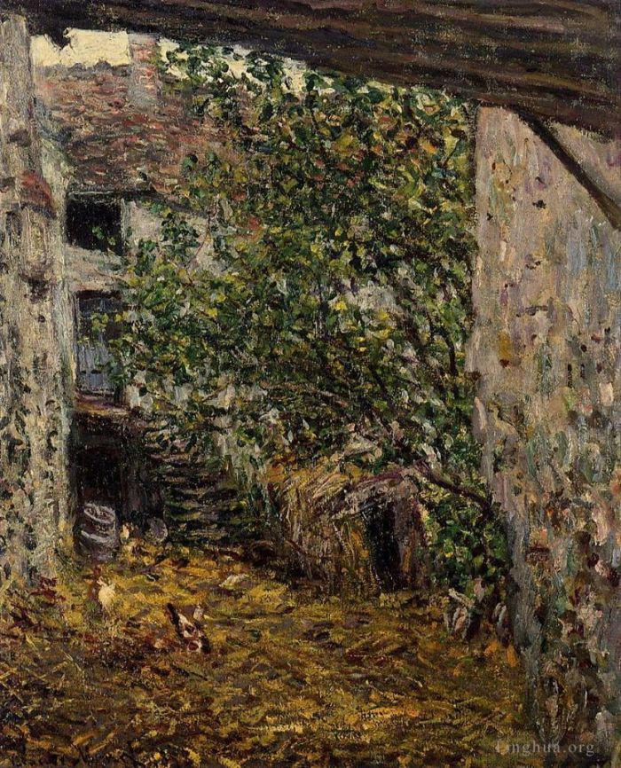 Claude Monet Oil Painting - Farmyard