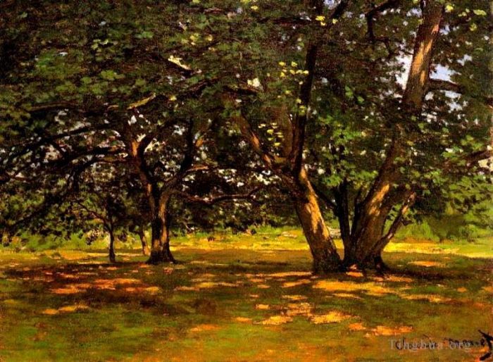 Claude Monet Oil Painting - Fontainebleau Forest