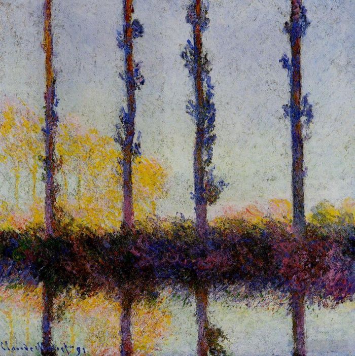 Claude Monet Oil Painting - Four Trees
