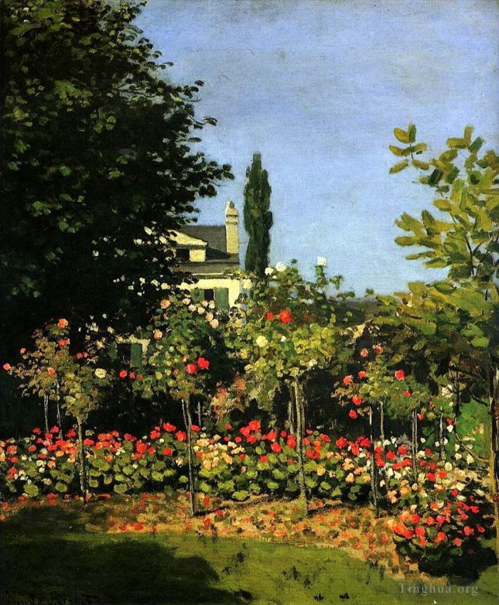 Claude Monet Oil Painting - Garden in Flower