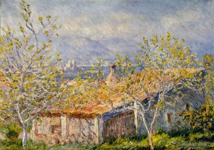 Claude Monet Oil Painting - Gardener s House at Antibes