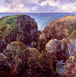 Artist Claude Monet's Work - Group of Rocks at PortGoulphar