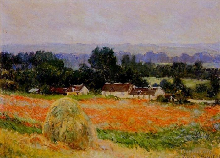 Claude Monet Oil Painting - Haystack at Giverny