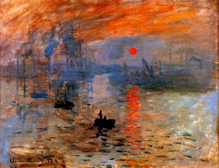 Claude Monet Oil Painting - Impression Sunrise