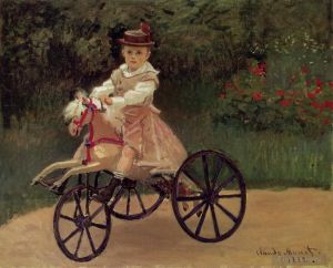 Artist Claude Monet's Work - Jean Monet on His Horse Tricycle