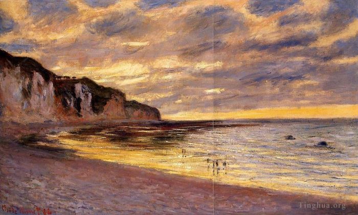 Claude Monet Oil Painting - L Ally Point Low Tide