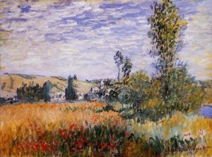 Artist Claude Monet's Work - Landscape at Vetheuil