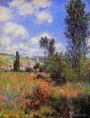 Artist Claude Monet's Work - Lane in the Poppy Fields Ile SaintMartin
