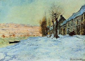 Artist Claude Monet's Work - Lavacourt Sun and Snow