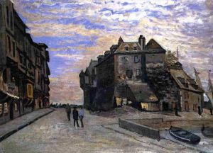 Artist Claude Monet's Work - Le Lieutanance at Honfleur