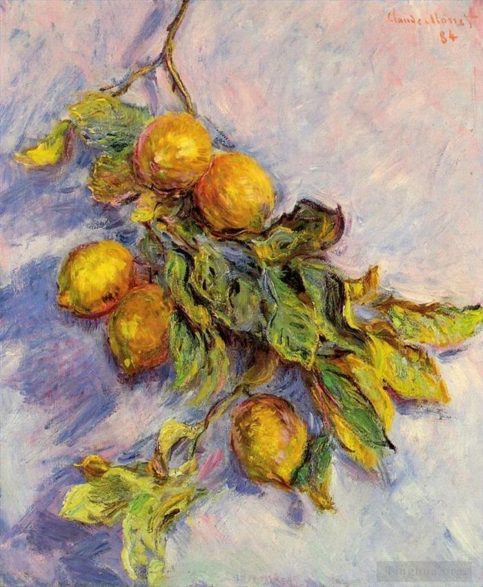 Claude Monet Oil Painting - Lemons on a Branch