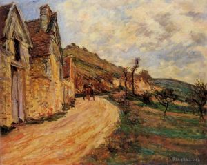 Artist Claude Monet's Work - Les Roches at Falaise near Giverny
