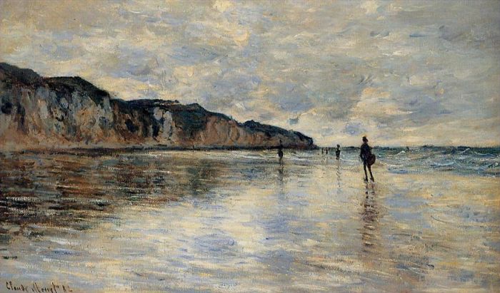 Claude Monet Oil Painting - Low Tide at Pourville