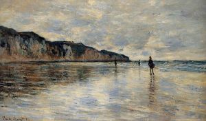 Artist Claude Monet's Work - Low Tide at Pourville