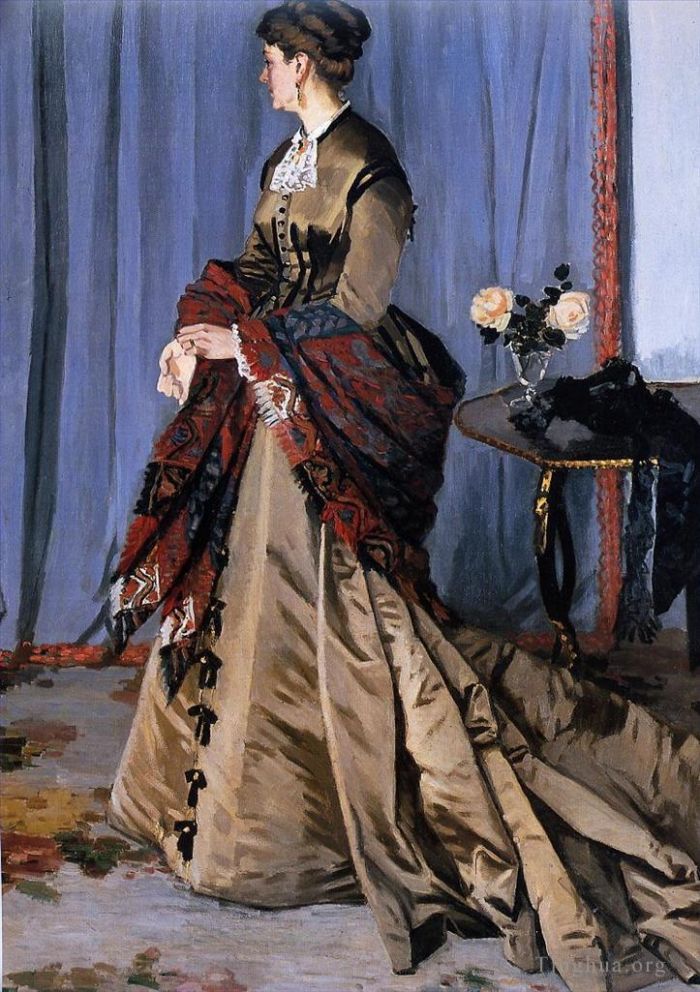 Claude Monet Oil Painting - Madame Gaudibert