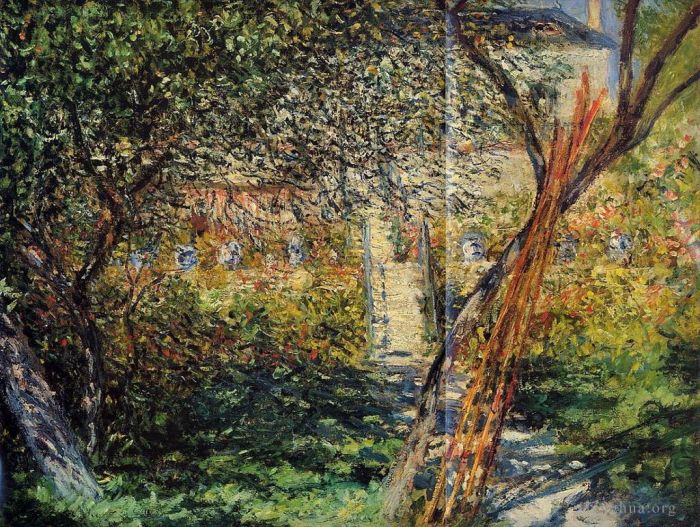 Claude Monet Oil Painting - Monet s Garden at Vetheuil