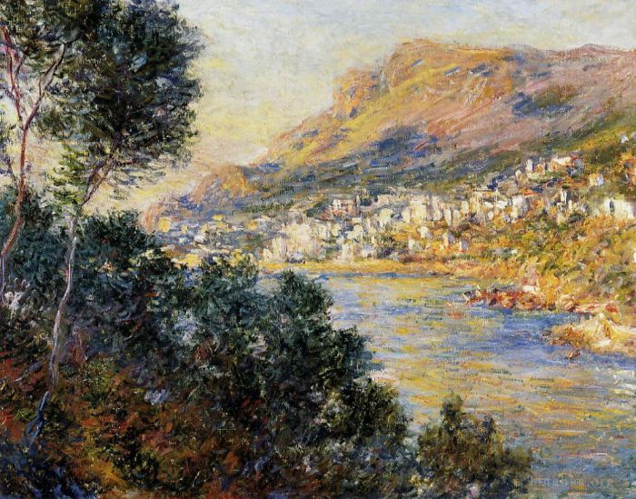 Claude Monet Oil Painting - Monte Carlo Seen from Roquebrune